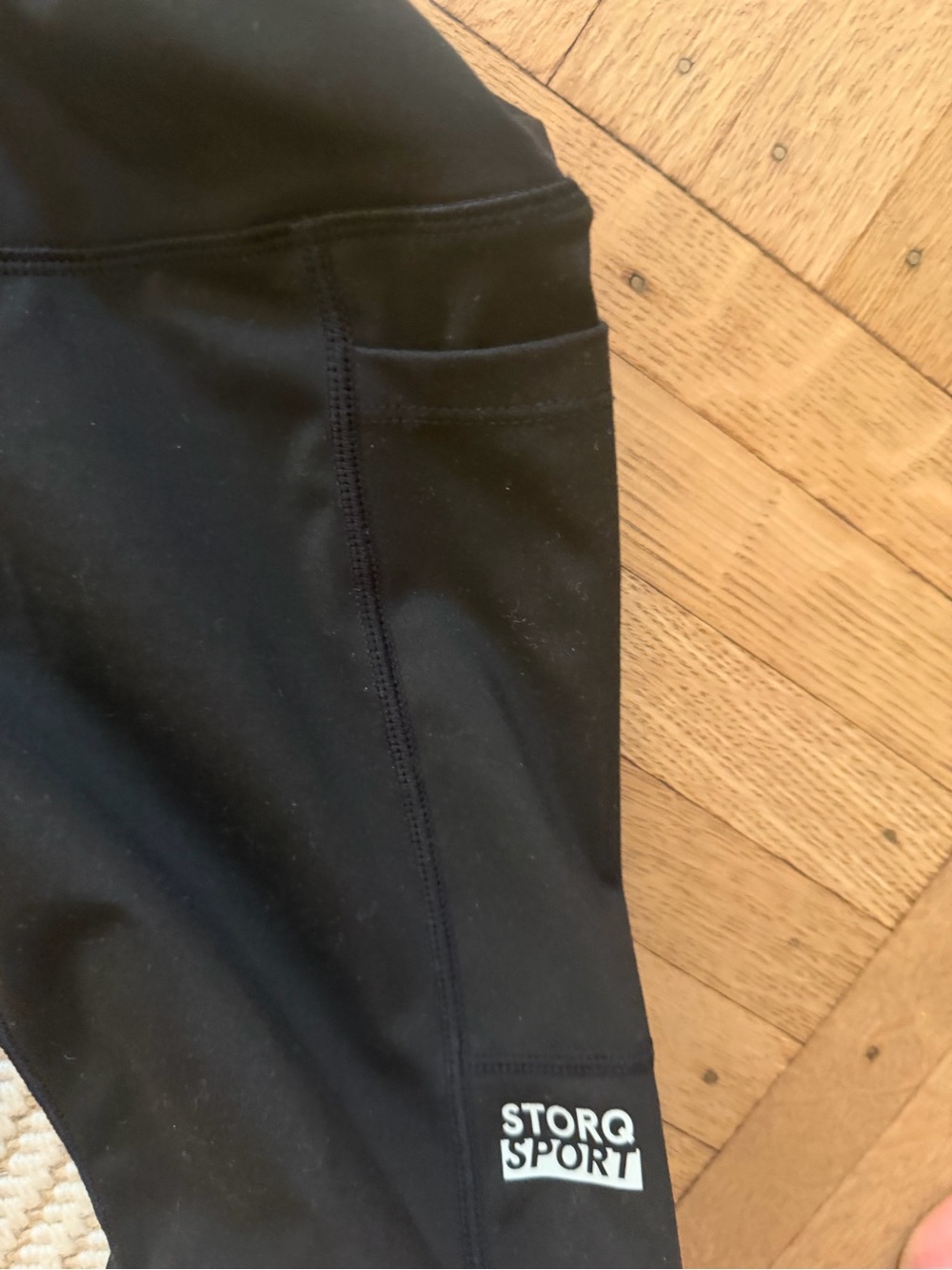 STORQ Sport Black High-Rise Performance Leggings with Side Pocket